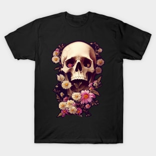 Skull and Flowers #5 T-Shirt
